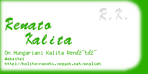 renato kalita business card